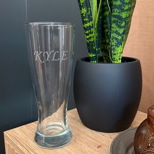 Custom Engraved Kyle Pint Glass - Beer Cup - Pub Glass - Barware - Man Cave